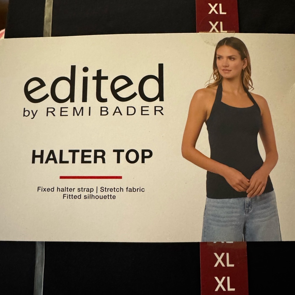 Edited by Remi Bader Black Halter Top